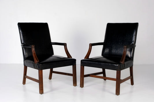 PAIR OF ENGLISH ST ARM DESK CHAIR HICKORY