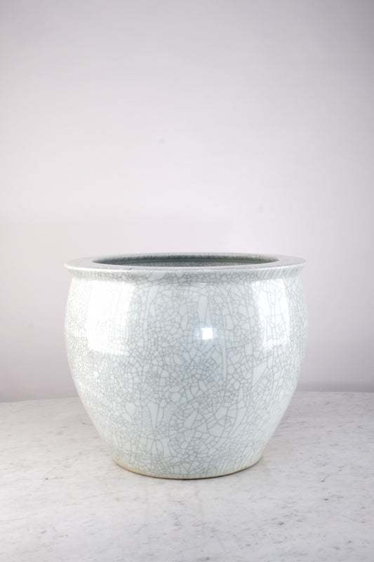 MODERN CERAMIC WHITE PLANTS VASE