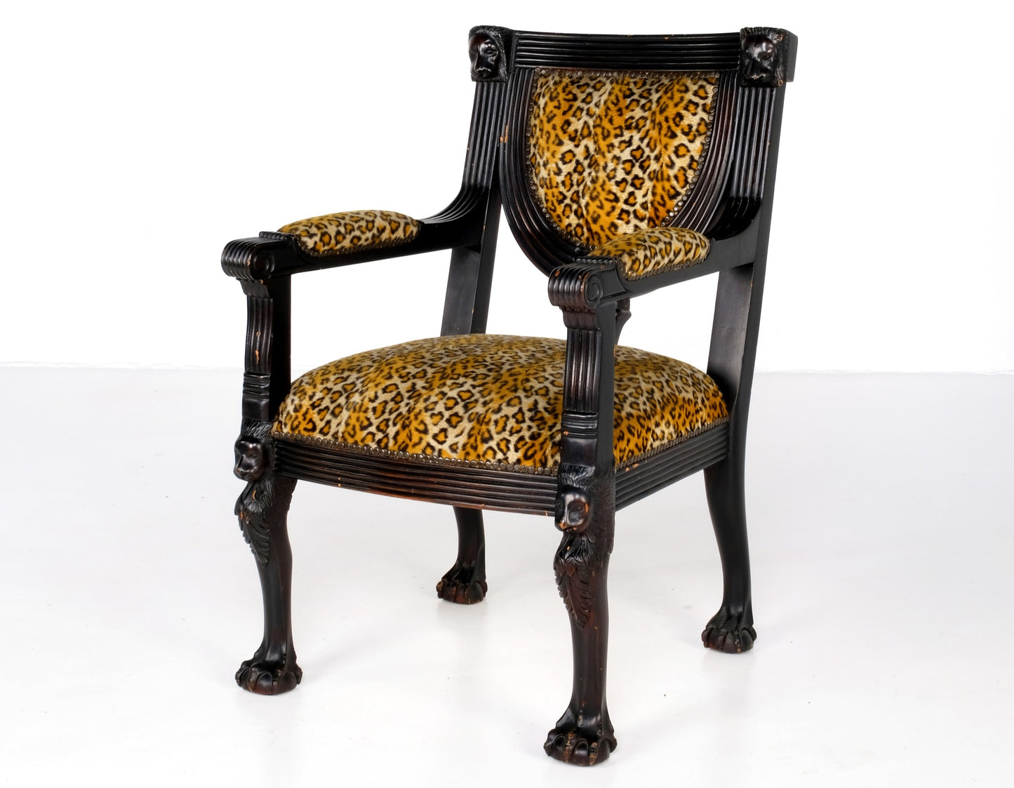 ANTIQUE LEOPARD DINING CHAIR