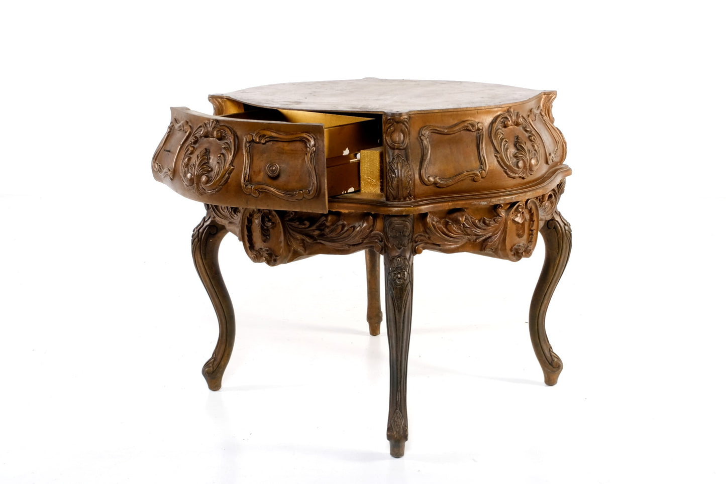 ANTIQUE VICTORIAN PARLOR TABLE WITH DRAWER