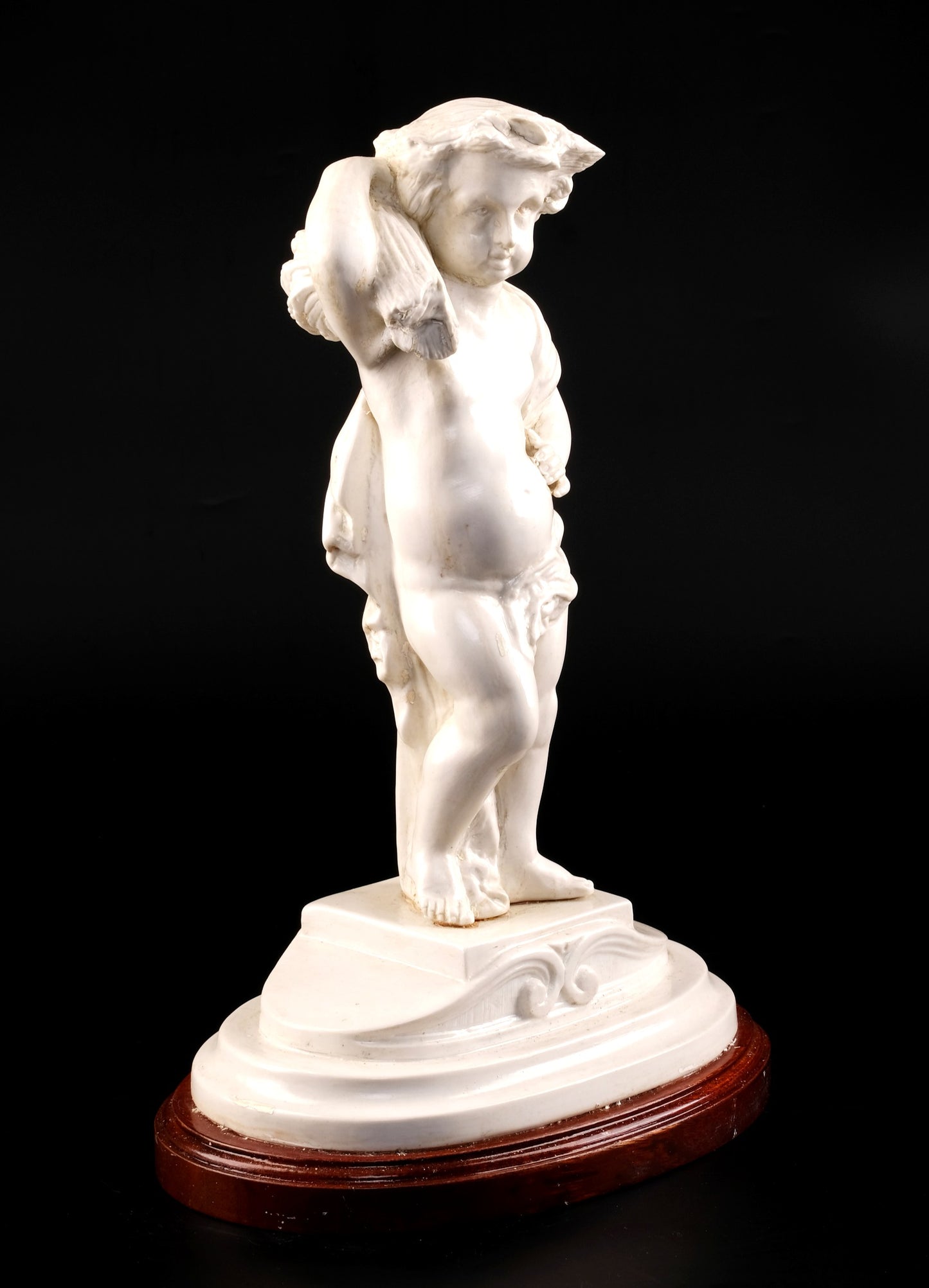FRENCH DECO STANDING CHERUB STATUES
