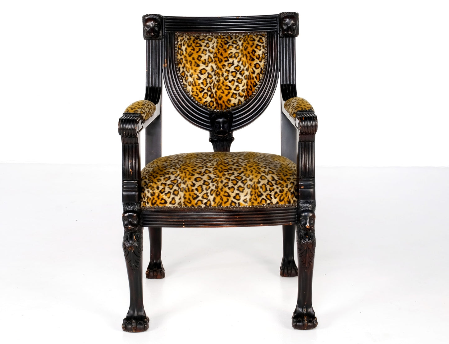 ANTIQUE LEOPARD DINING CHAIR