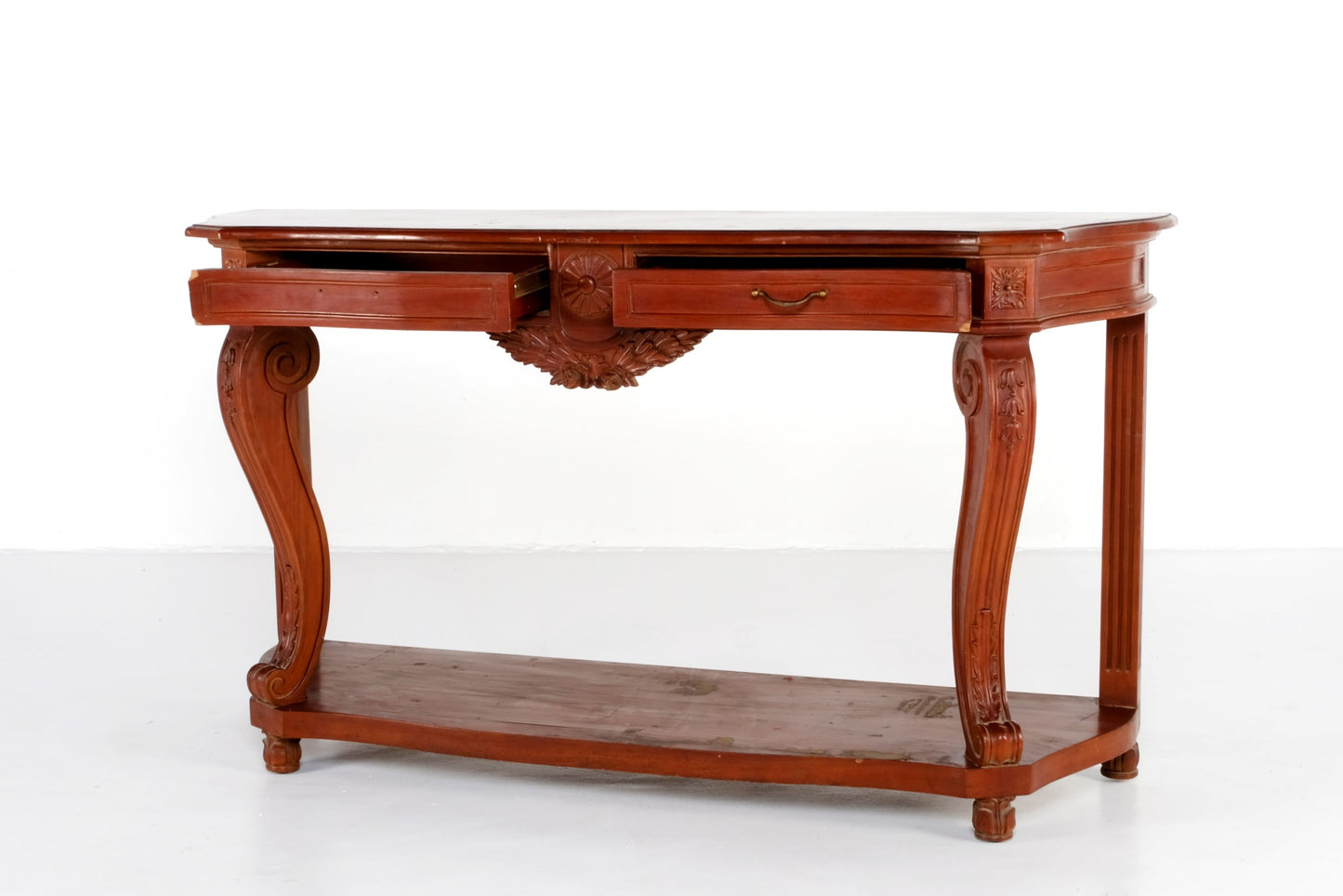WOODEN CONSOLE TABLE WITH DRAWERS