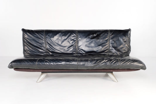 MODERN STYLE LEATHER ARMLESS SOFA BED