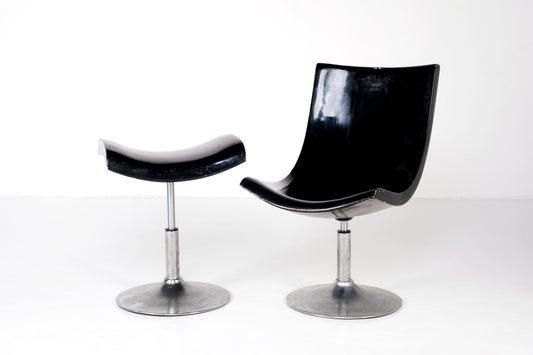 MODERN DESIGN ARMLESS CHAIR WITH FOOT REST