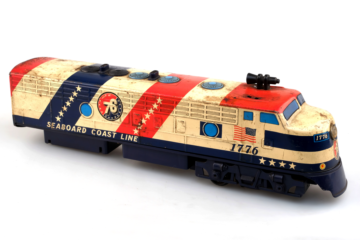 SEABOARD COAST LINE NO. 1776 LOCOMOTIVE MODERN TIN TOY
