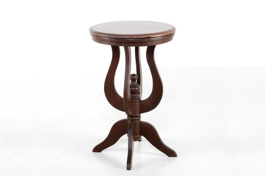 LOW ROUND TABLE PEDESTAL STAND WITH MARBLE TOP #1