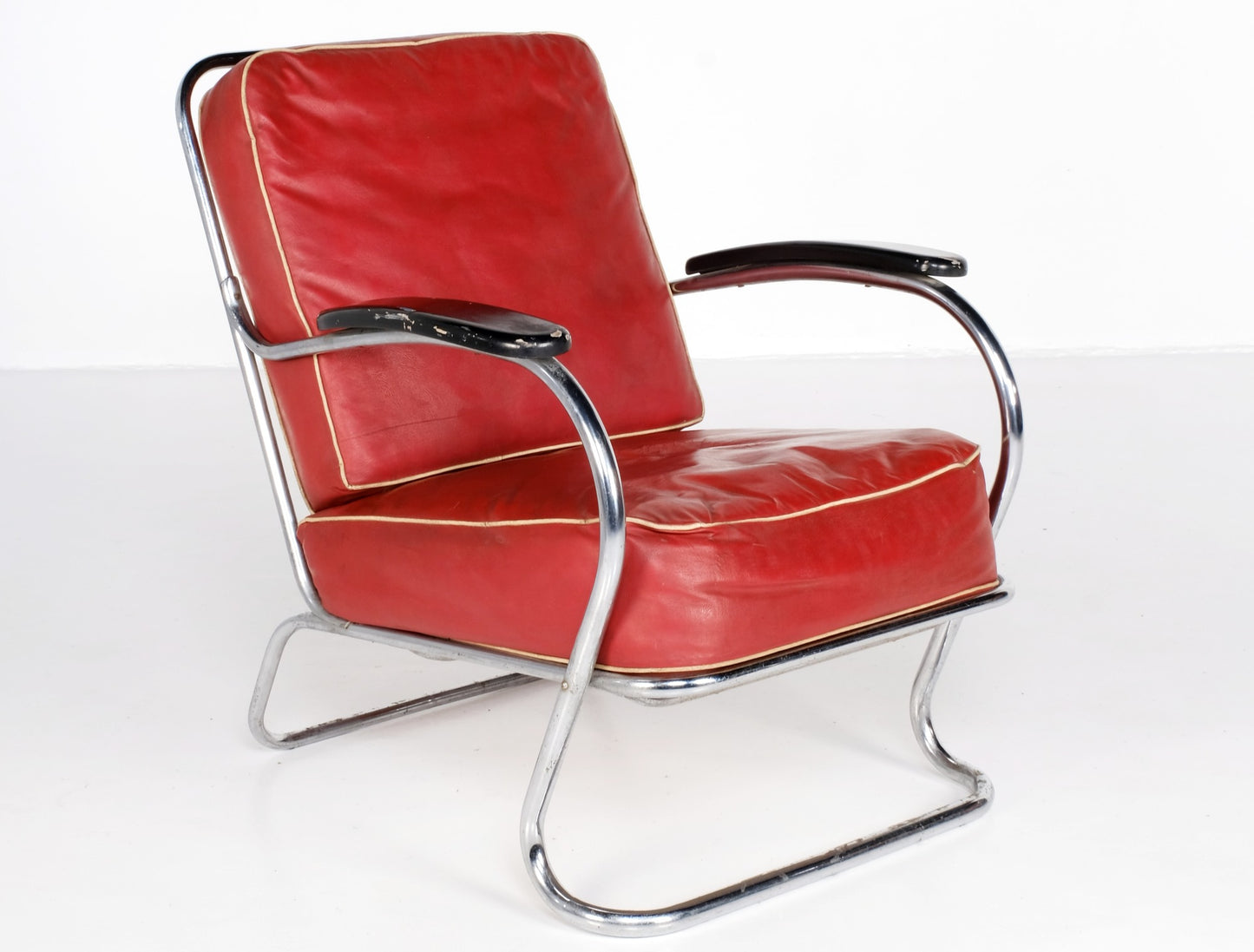 ARTDECO TUBULAR CHROME CHAIRS BY: LIOYD LOUNGE/ KEM WEBER