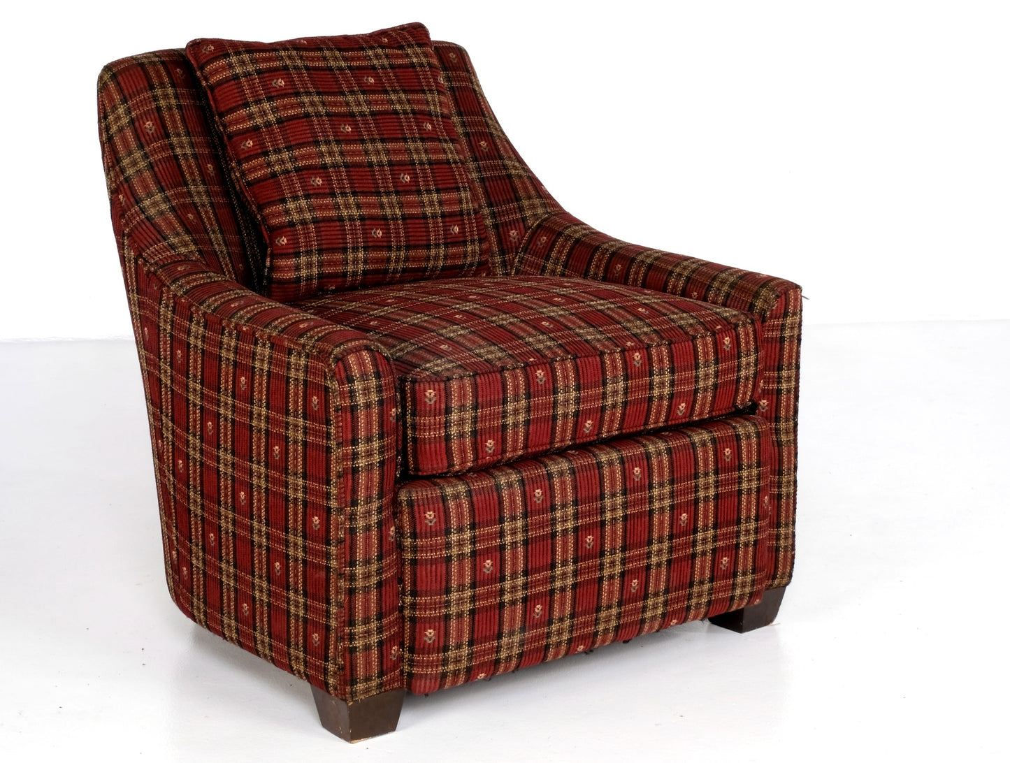 FABRIC STRIPES CLUB CHAIRS