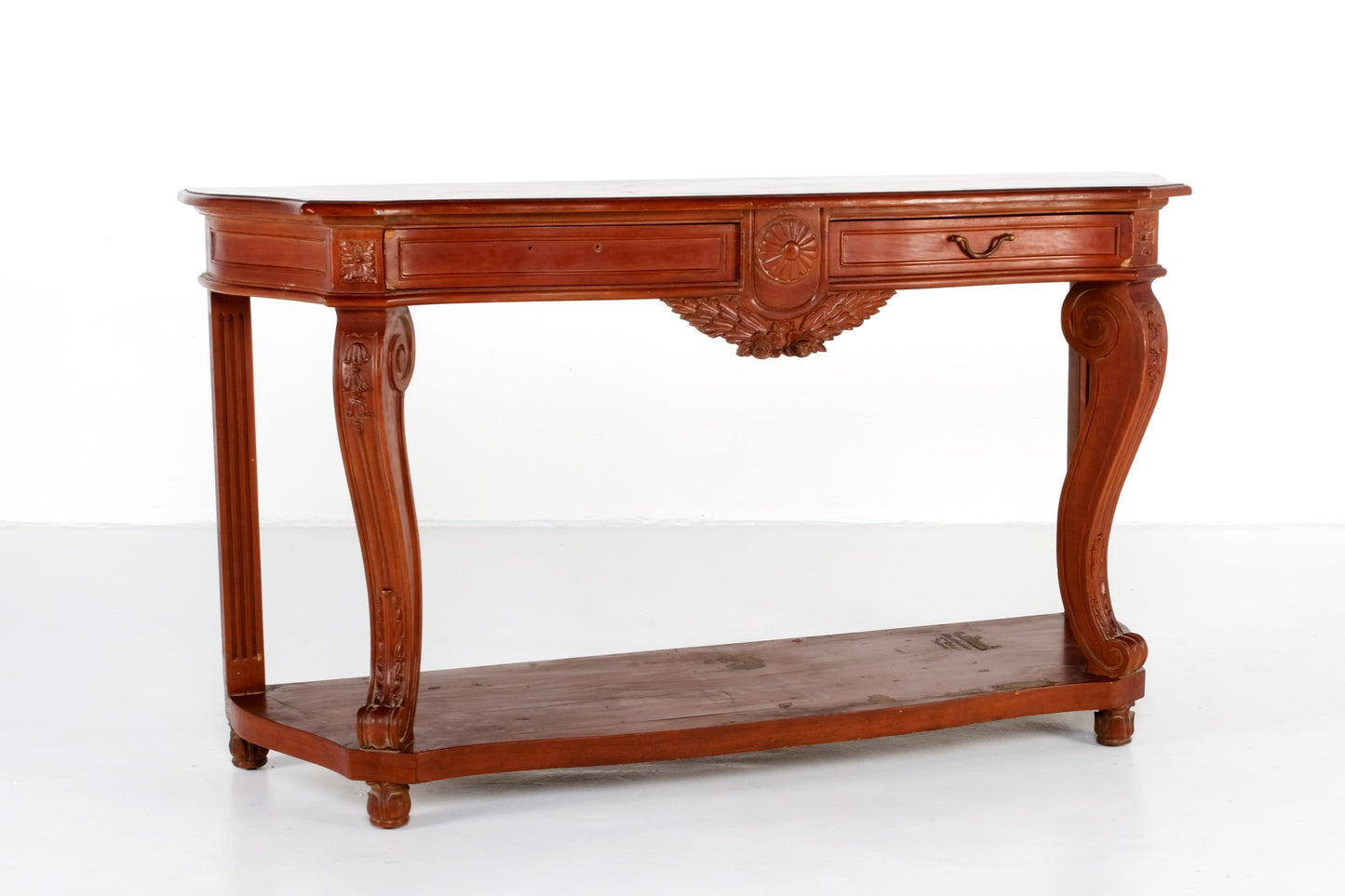 WOODEN CONSOLE TABLE WITH DRAWERS