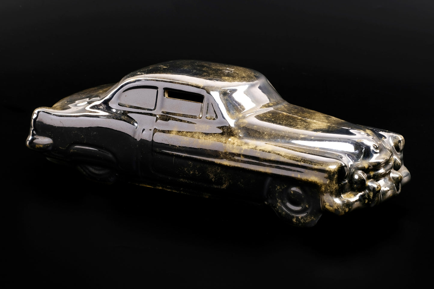 PORCELAIN COIN BANK CAR