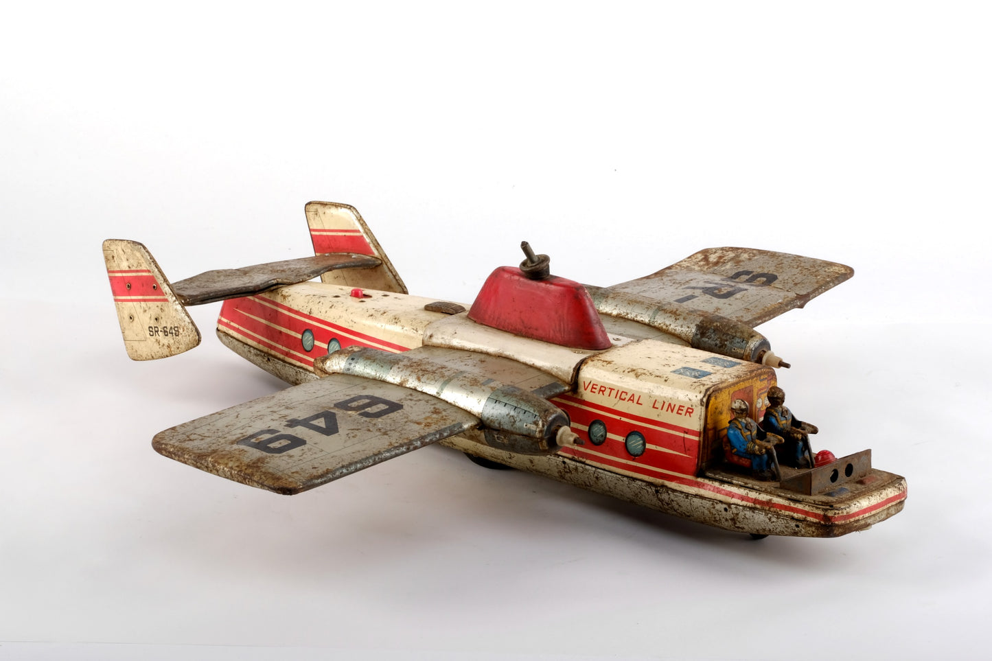 VERTICAL LINER TIN PLANE, HELICOPTER WING SPAN SR-649