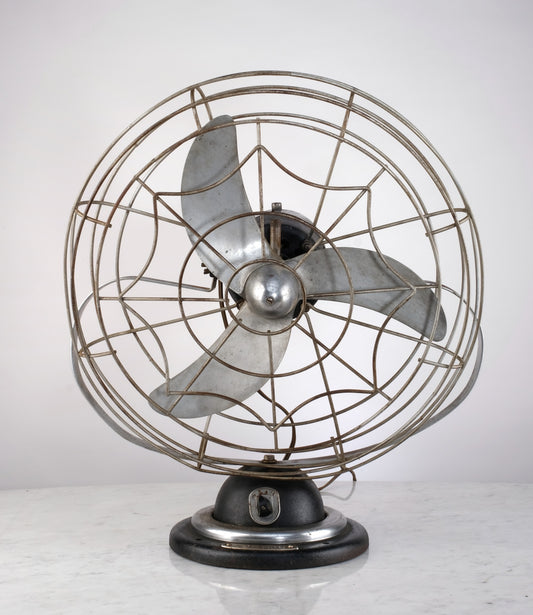 ART DECO ESKIMO KING COBWEB ELECTRIC DESK FAN