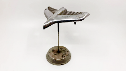 FUTURISTIC  MILITARY PLANE SILVER DECORATIVE PAPER STAND