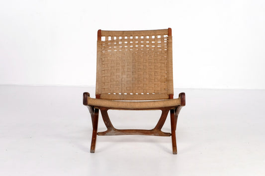 ARTDECO DANISH FOLDING WEGNER ROPE CHAIR