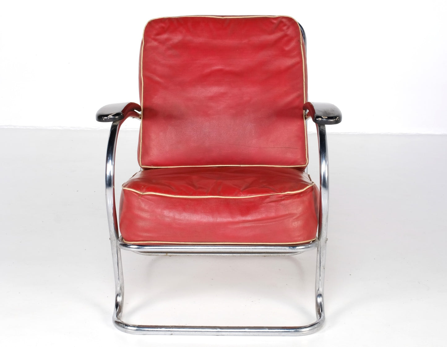 ARTDECO TUBULAR CHROME CHAIRS BY: LIOYD LOUNGE/ KEM WEBER
