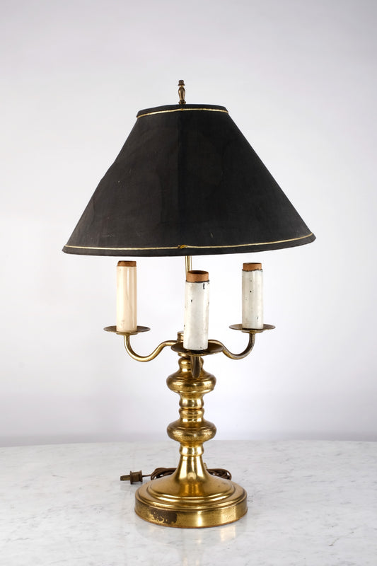 TRADITIONAL ENGLISH GOLD PLATED TABLE LAMPSHADE