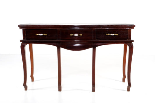 ENGLISH WOODEN CONSOLE TABLE WITH DRAWERS