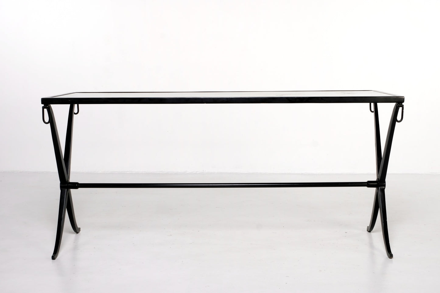 FRENCH ARTDECO INDUSTRIAL X-STYLE CONSOLE TABLE
