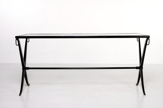 FRENCH ARTDECO INDUSTRIAL X-STYLE CONSOLE TABLE