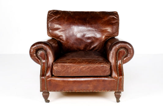 ARTDECO VINTAGE LEATHER CLUB CHAIR
