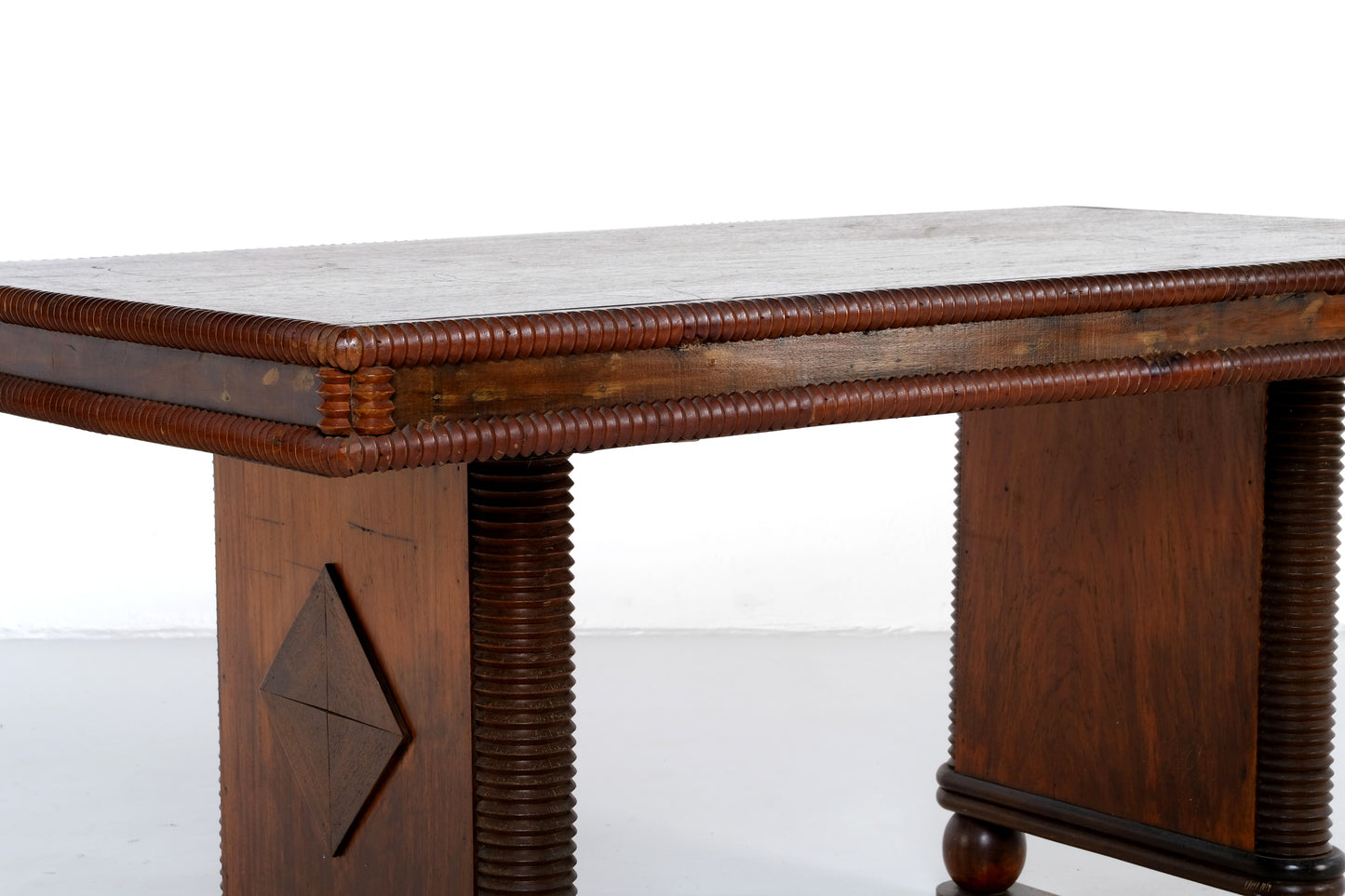 ARTDECO DOUBLE PEDESTAL RECTANGLE DINING TABLE