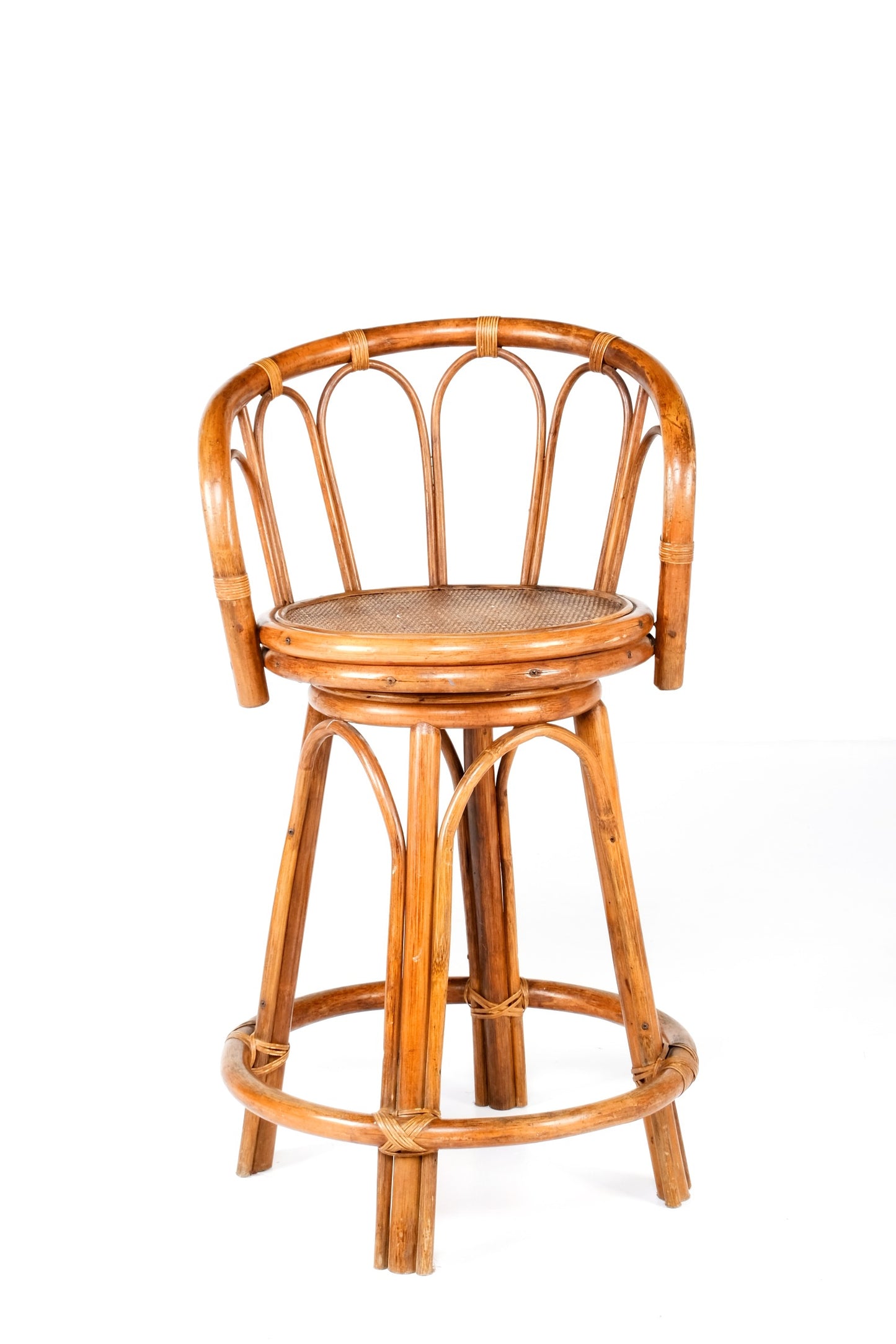 RATTAN SWIVEL BARSTOOLS