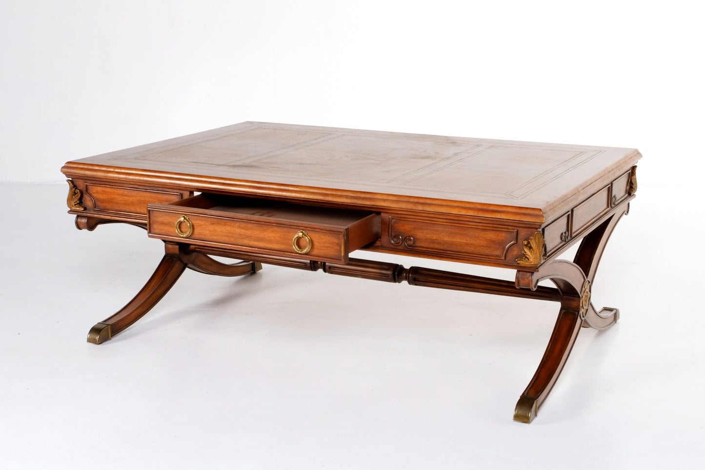 ITALIAN ARTDECO RECTANGLE COFFEE TABLE WITH DRAWERS
