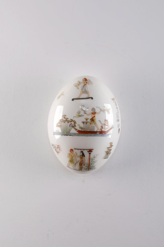 GLASS WALL LAMP WITH EGYPTIAN SYMBOLS AND CHARACTERS