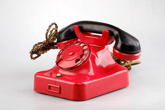 ART DECO TWO TONE PUSH BOTTON CRADLE PHONE