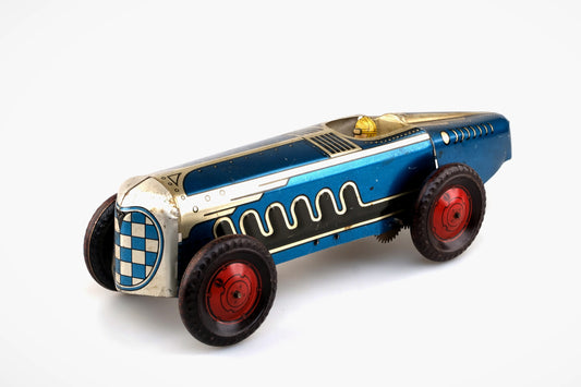 JAPAN RACE CAR WIND UP TIN TOY