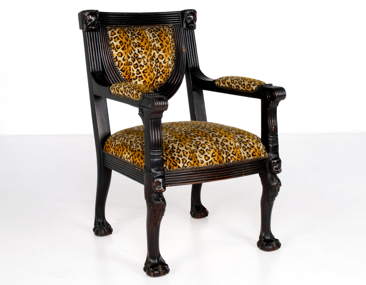 ANTIQUE LEOPARD DINING CHAIR