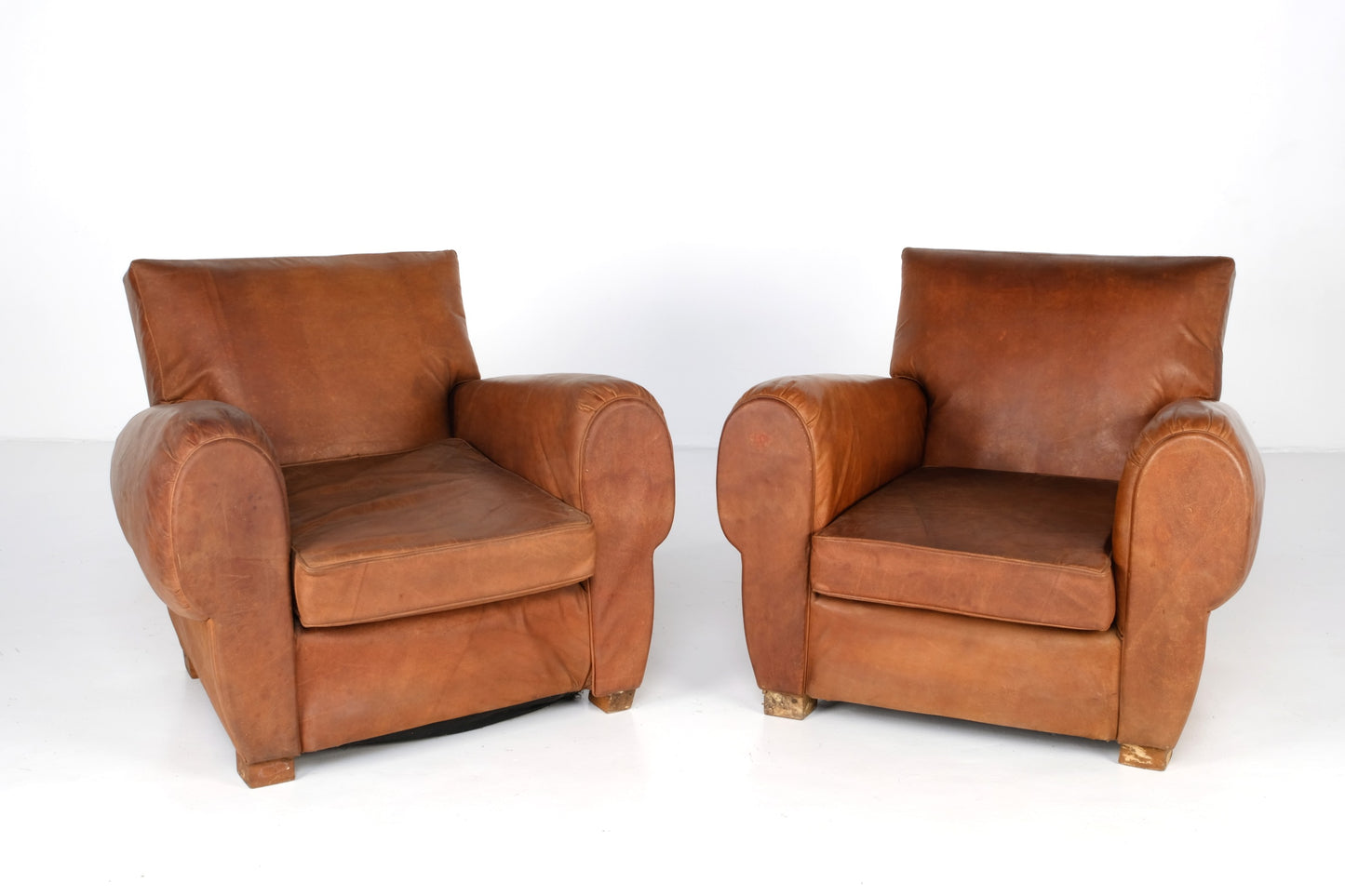 ARTDECO FRENCH LEATHER LOUNGE CHAIR #3