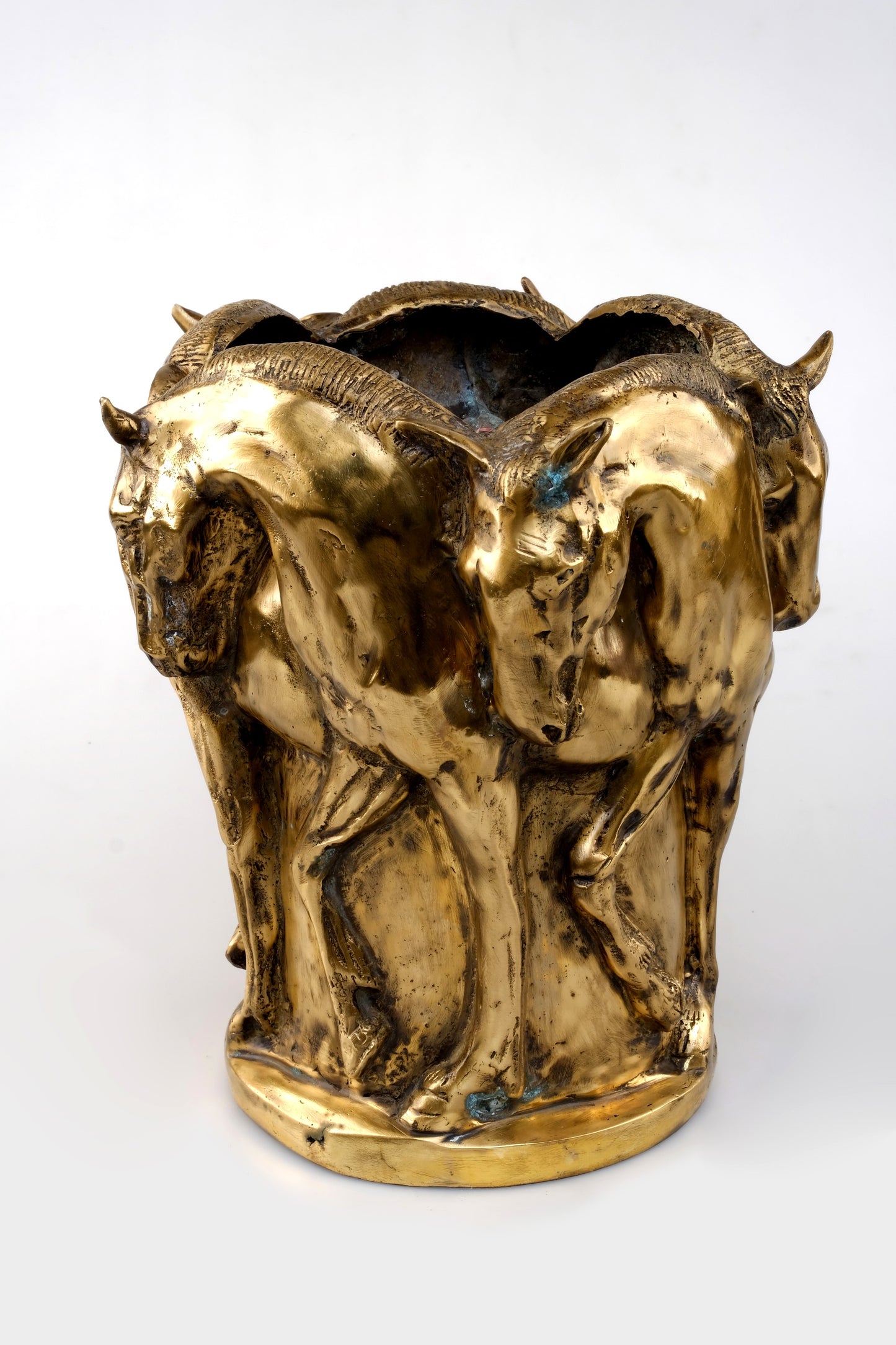 ART DECO “GOLDEN 5 STALLIONS HORSES HEAD”