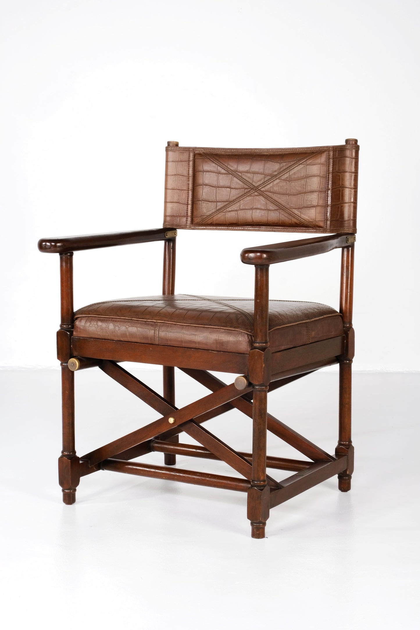 ARTDECO PRIZMIC & BRILL PADDED DIRECTOR’S ARMCHAIR