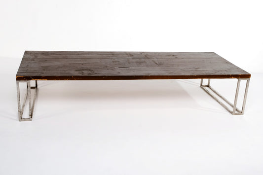 INDUSTRIAL STEEL LOW COFFEE TABLE