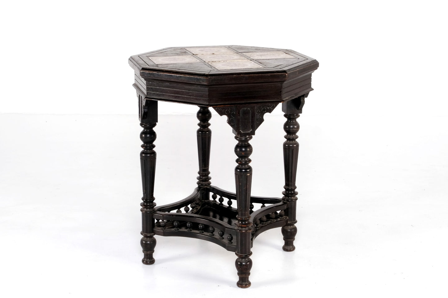 ANTIQUE OCTAGON TILES PARLOR TABLE