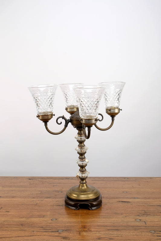 CANDELABRA-STYLE TABLE GLASS LAMP