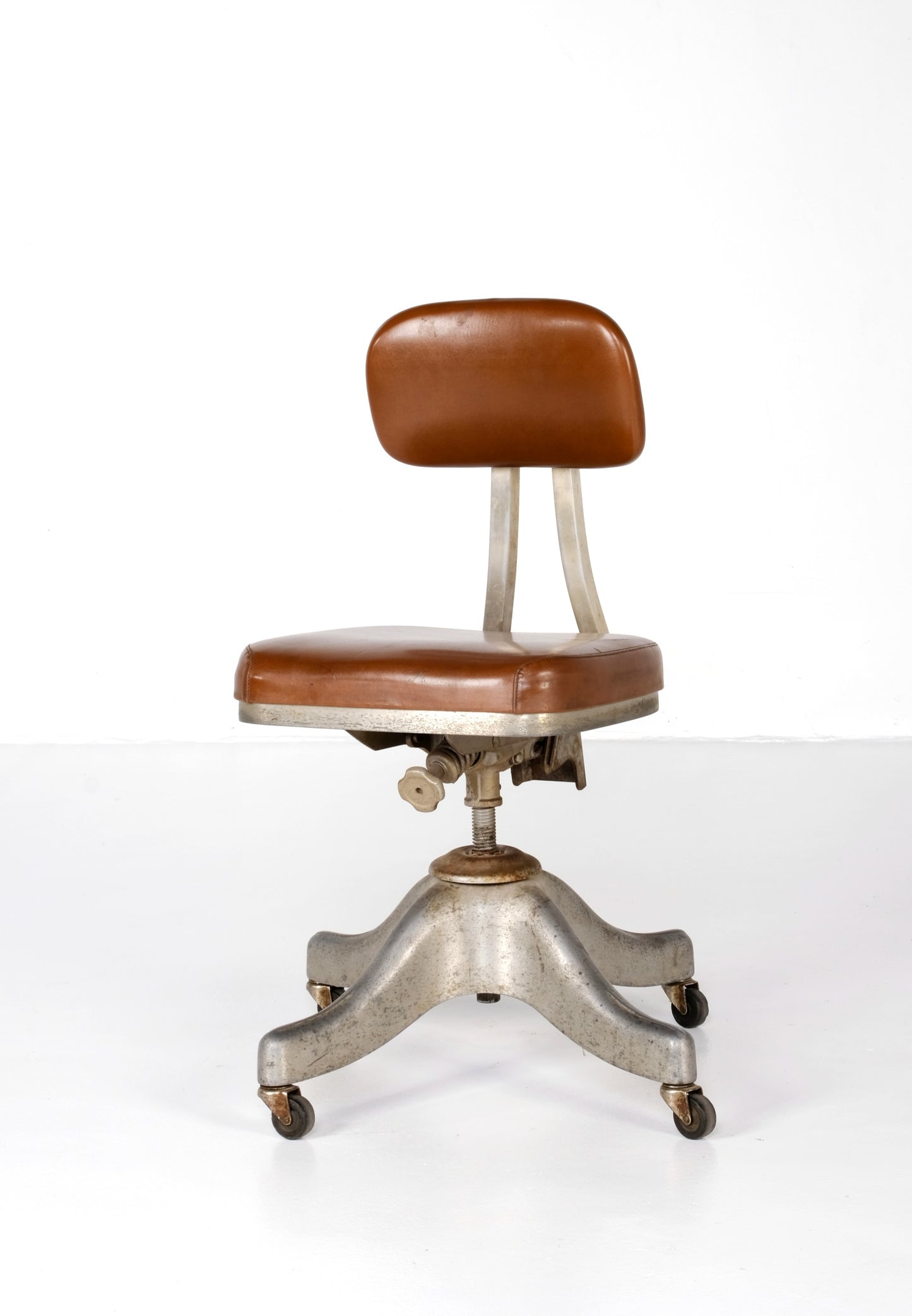 INDUSTRIAL OFFICE SWIVEL ARMLESS CHAIR BY: SHAW WALKER
