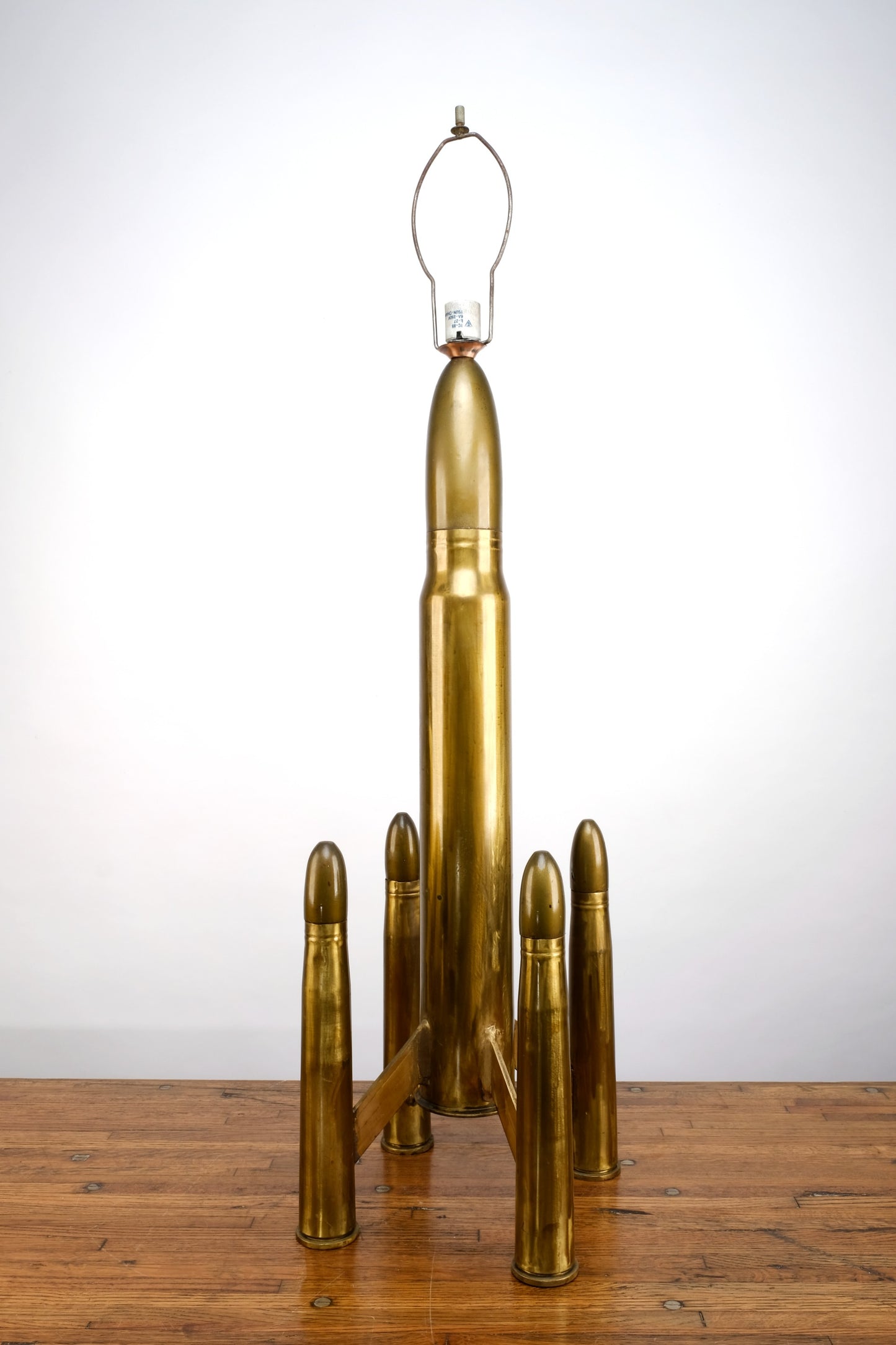 ART DECO BRASS BULLET ROUND STYLE LAMP