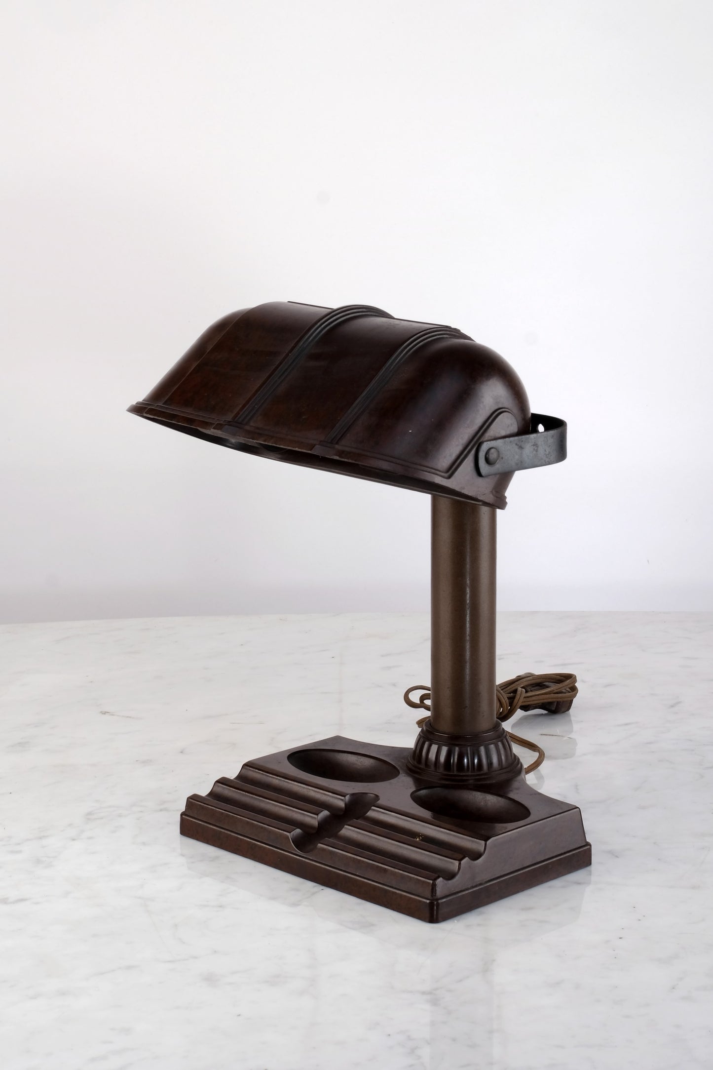 VINTAGE BRASS OFFICE TABLE LAMP