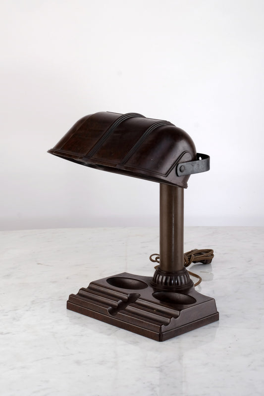 VINTAGE BRASS OFFICE TABLE LAMP