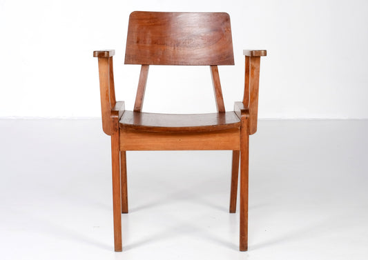 VINTAGE SOLID WOODEN CHILDREN ARMCHAIR