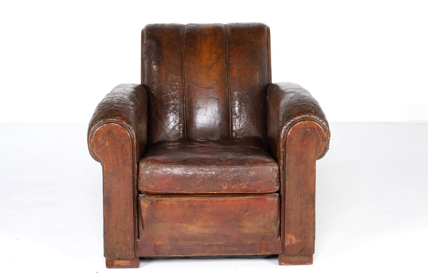 ARTDECO FRENCH LEATHER LOUNGE CHAIRS #1