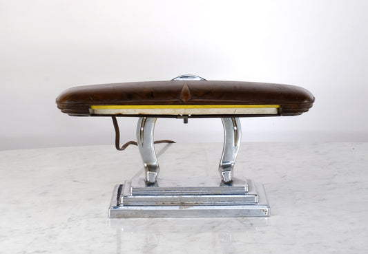 VINTAGE OFFICE CHESTNUT BROWN DESK LAMP