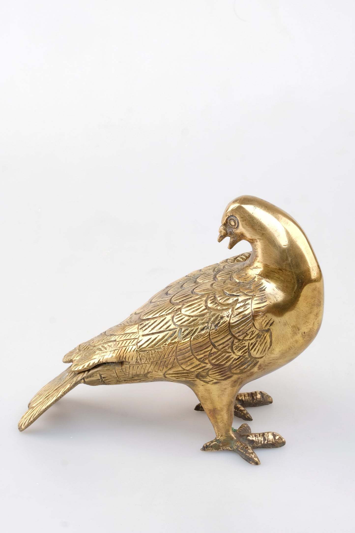 “PAIR OF TWO GOLDEN LOVE DOVES BIRDS”