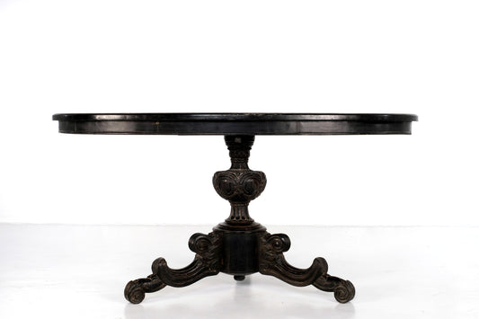 ANTIQUE VICTORIAN ROUND DINING TABLE