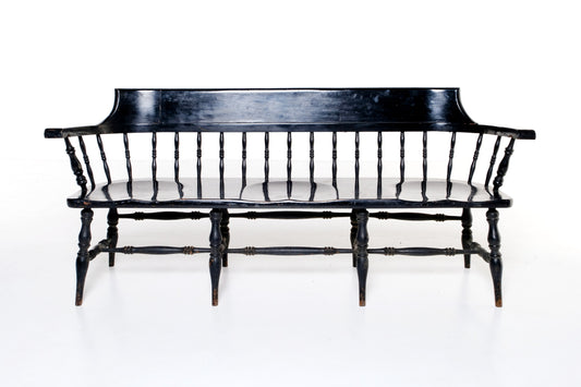 ANTIQUE WINDSOR 3-SEATER BENCH