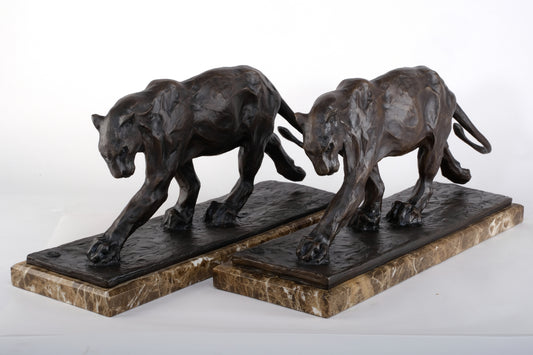 FRENCH ARTDECO "PANTHÈRE QUI MARCHE"