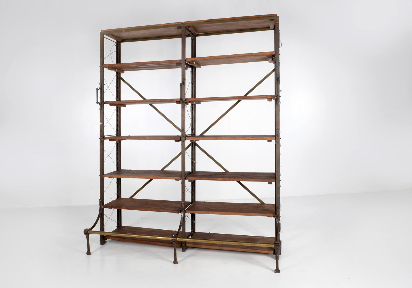 DOUBLE SIZE VINTAGE SHELVING UNIT